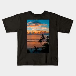 Palm Trees By Beach Kids T-Shirt